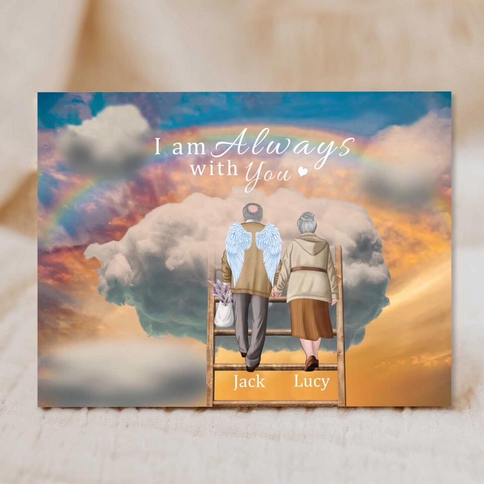 Personalized Memorial Old Couple Canvas - I Am Always With You