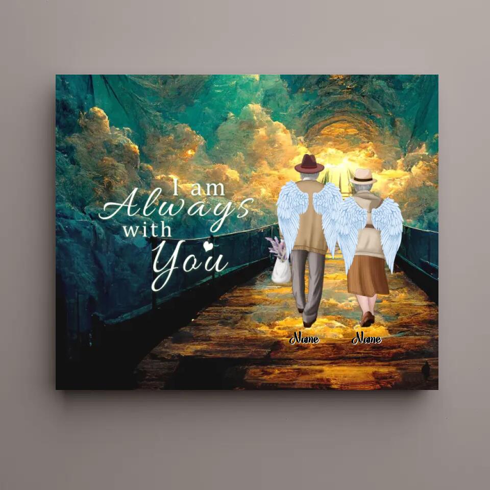 I Am Always With You - Personalized Canvas - Memorial Gift For Lover, Couple