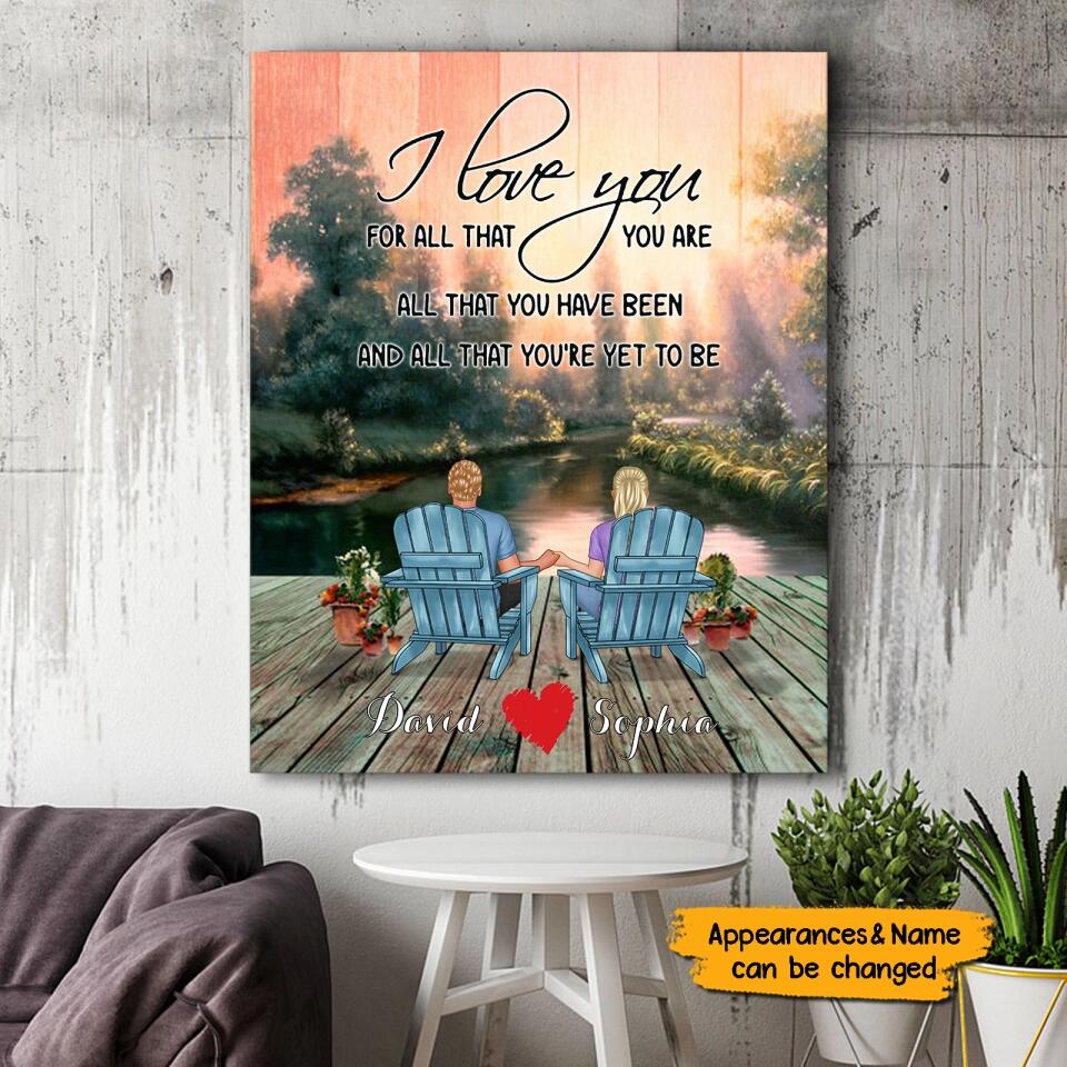 I Love You Fall All That You Are - Personalized Couple Canvas