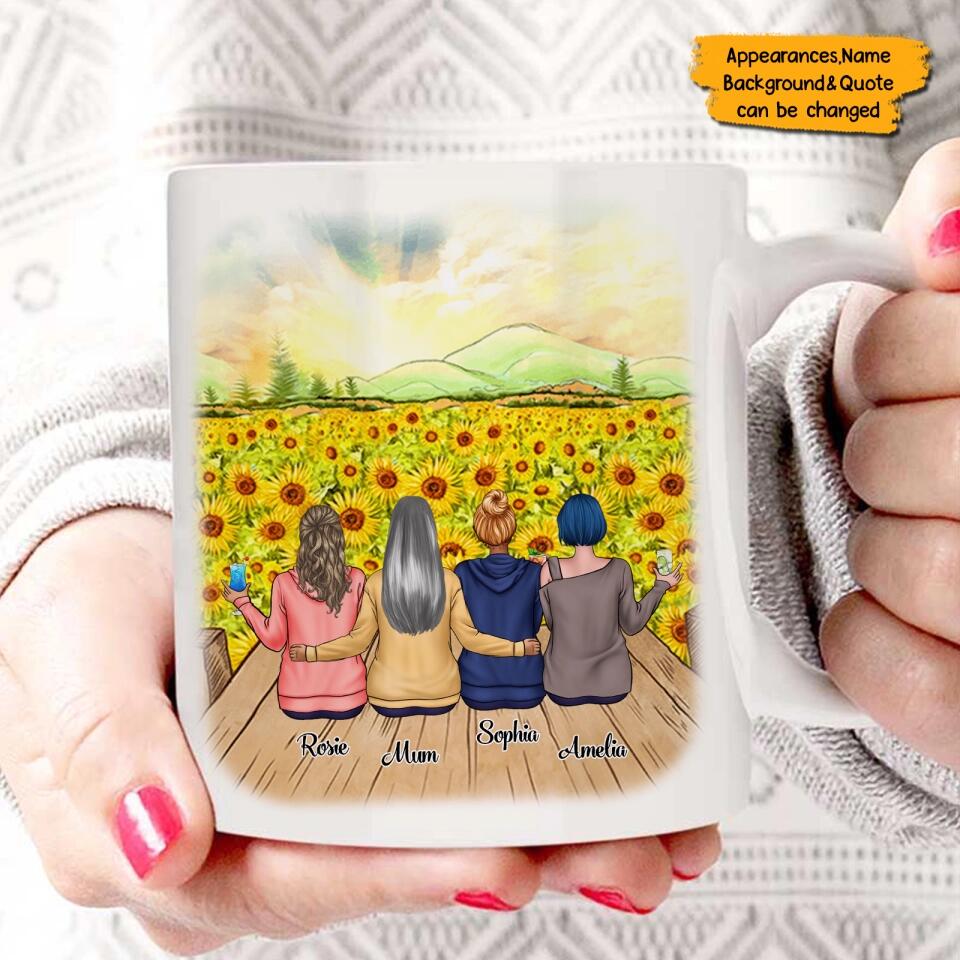 Mother&Daughter Personalized Mug, Gift For Mom,Family