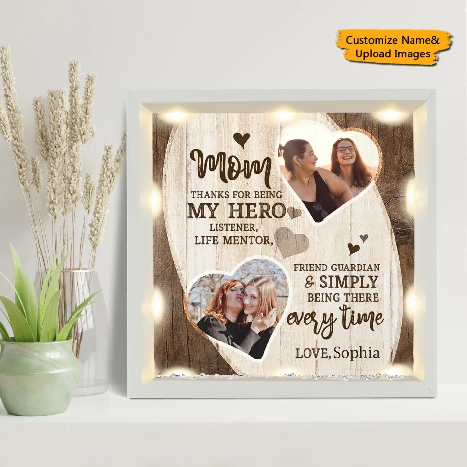 Personalized Mom Photo Collage Light-Up Frame, Best Gift For Mom