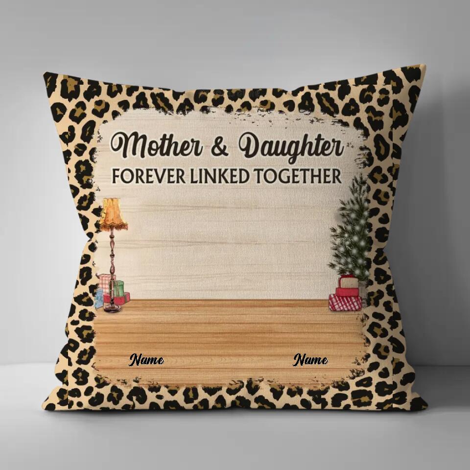 Mother And Daughters Forever Linked Together - Personalized Pillow