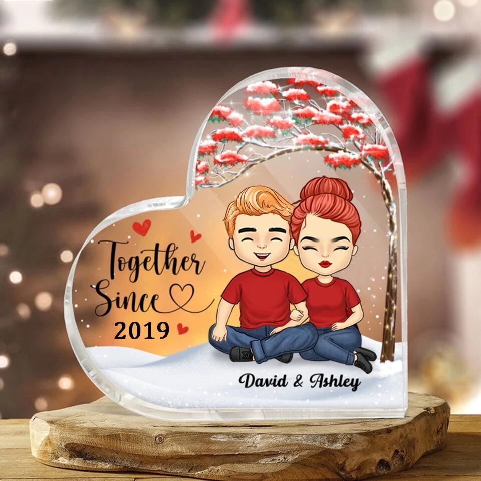 Together Since - Personalized Couple Heart Acrylic Plaque