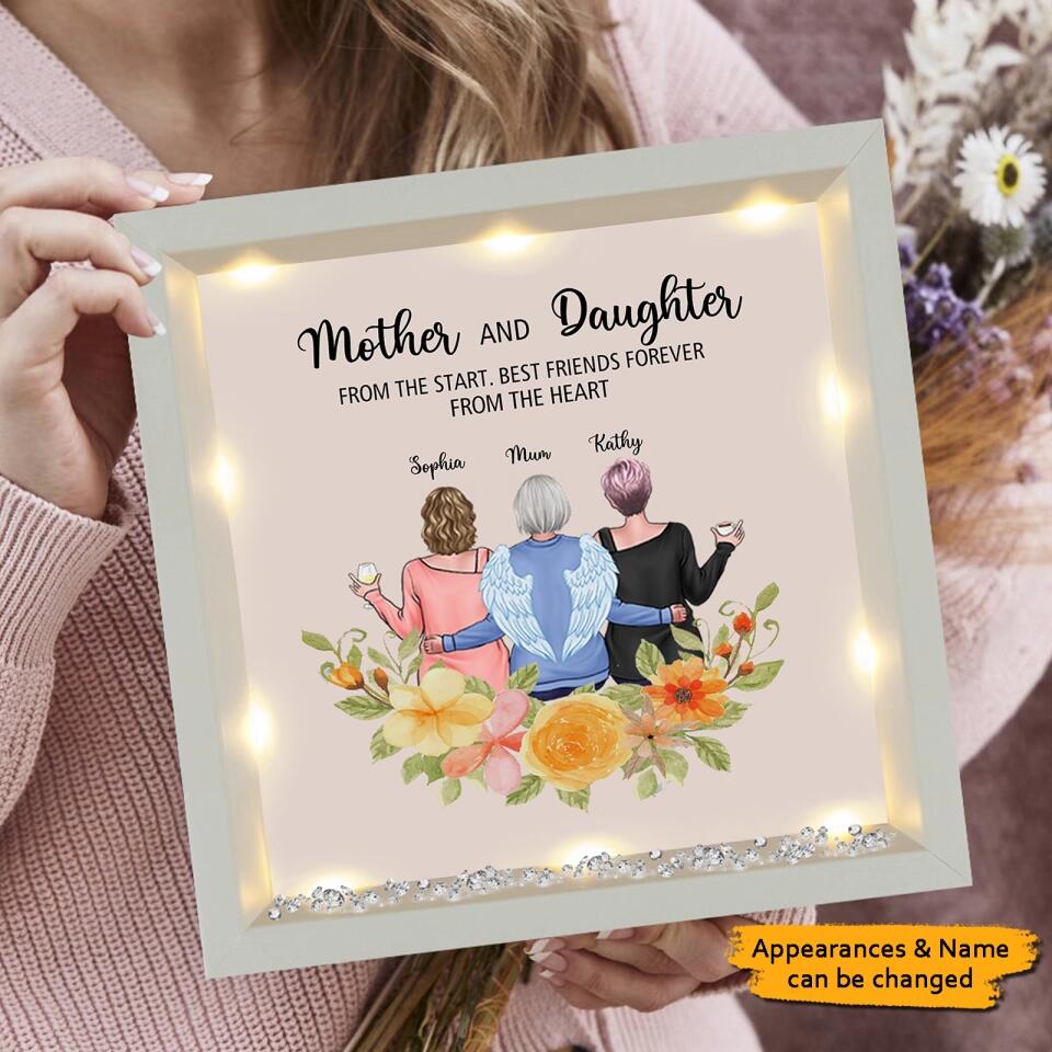 Mother & Daughters - Personalized  Light-Up Frame - Gift for Mom