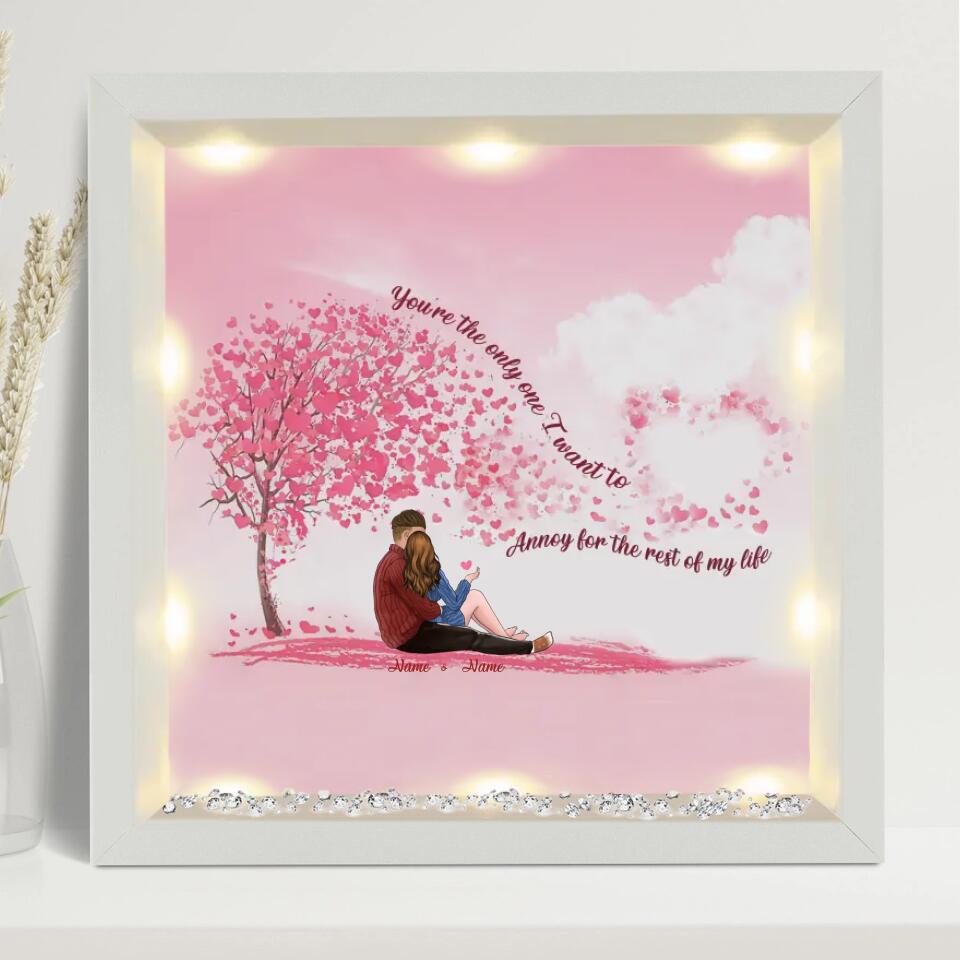 You're The Only One  I Want To - Personalized Light-Up Frame Valentine's Day Gift for Her/Him