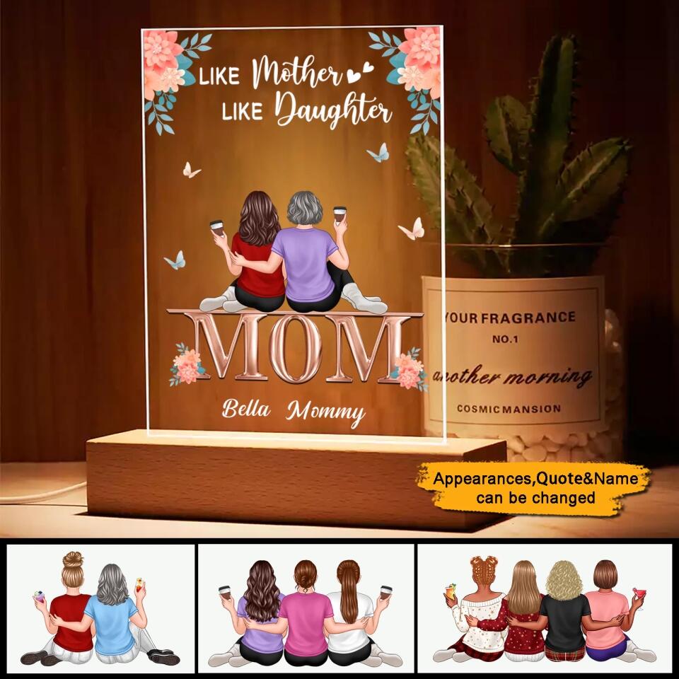 The Love Between Mother & Daughters - Family Personalized Custom 3D LED Light - Birthday Gift For Mom From Daughter