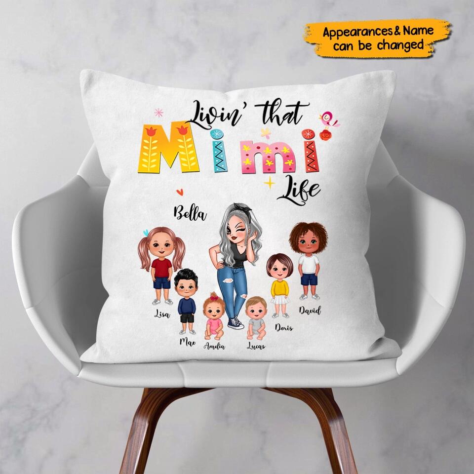 Livin‘ That Grandma Life Personalized Pillow Gift For Grandma