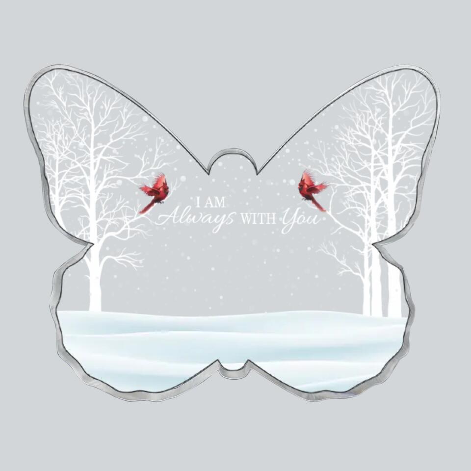 Always With You Memorial Butterfly Shape Personalized Butterfly Acrylic Plaque