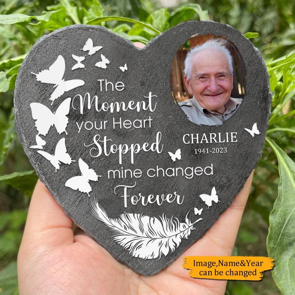 Your Wings Were Ready But My Heart Was Not - 
 Personalized Heart Memorial Stone