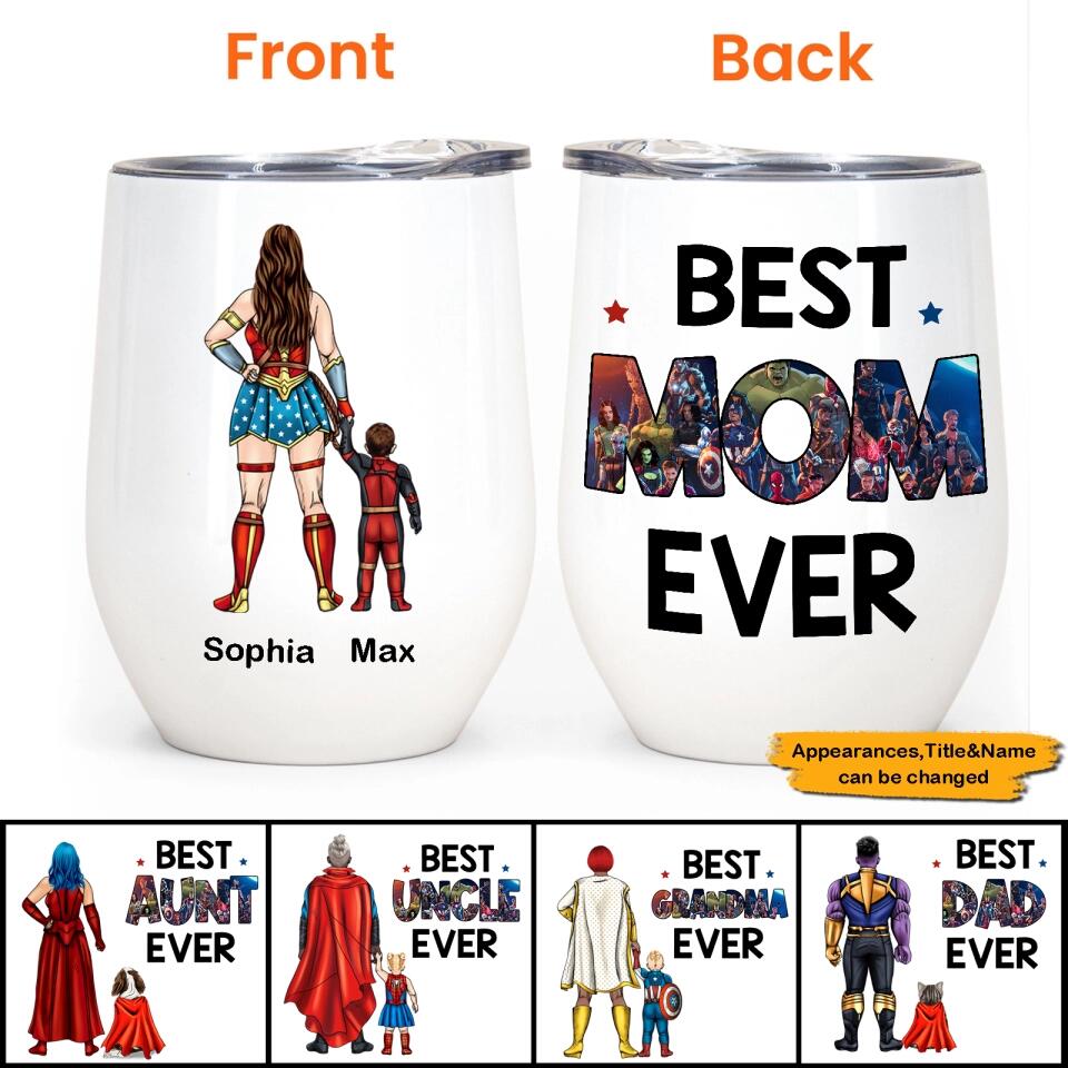 Best Family Ever - Personalized Mug and Wine Tumbler- Mother's Day Gift For Mom ,Gift For Family