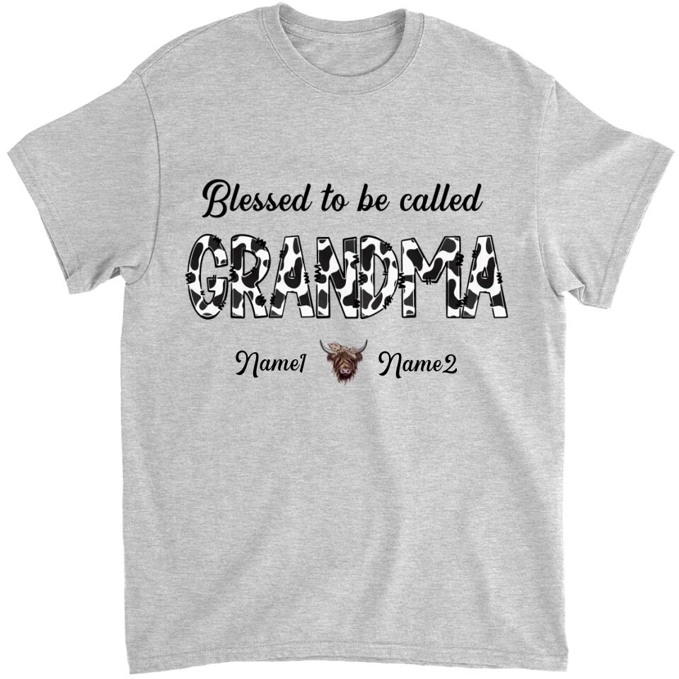 Personalized Grandma With Grandkids  Highland Cows T-Shirt, Hoodie
Highland Cows