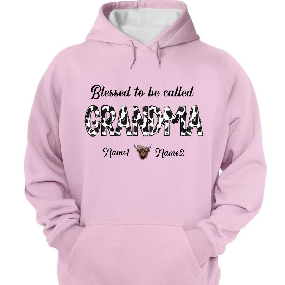 Personalized Grandma With Grandkids  Highland Cows T-Shirt, Hoodie
Highland Cows