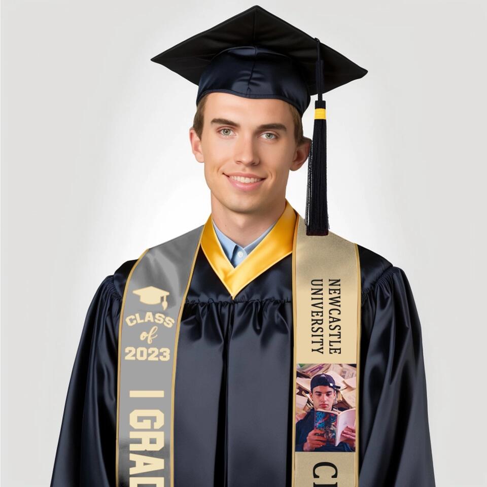 Class of 2023 - Custom Photo Personalized Graduation Stole - Graduation Gift