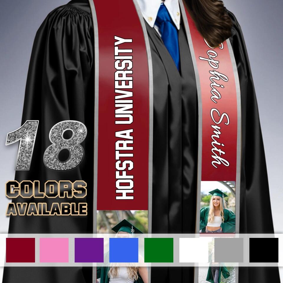 Class Of 2023 So Done - Personalized Custom Graduation Stole - Upload Image, Graduation Gift