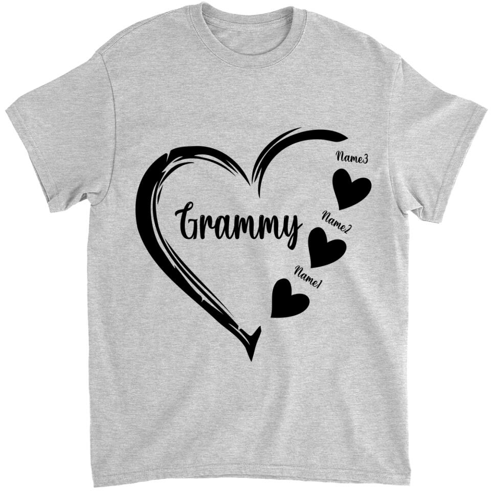 Grandma and Grandkids, Personalized Grandma T-Shirt, Hoodie - Best Gift for Mother's Day