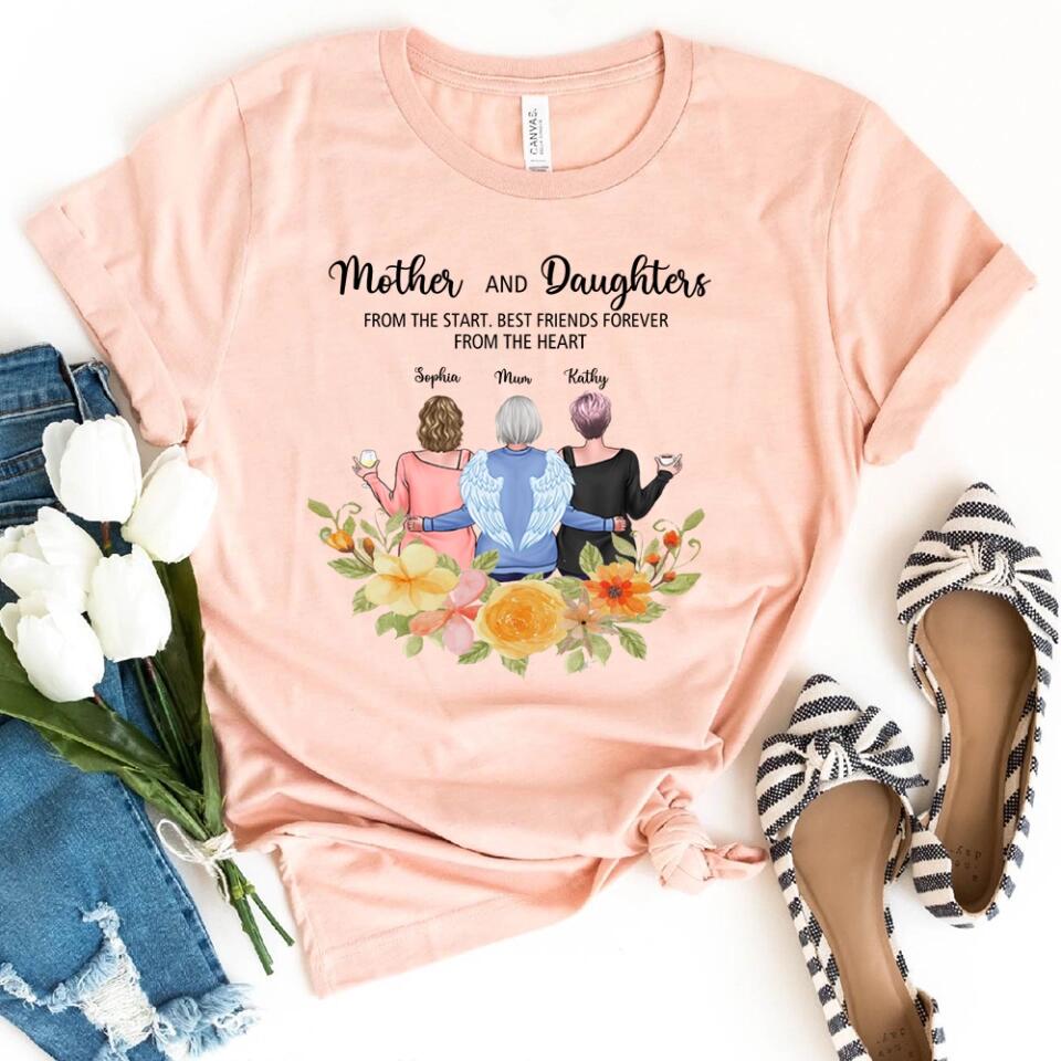 Mother & Daughters - Personalized T-Shirt, Hoodie - Best Gift for Mom