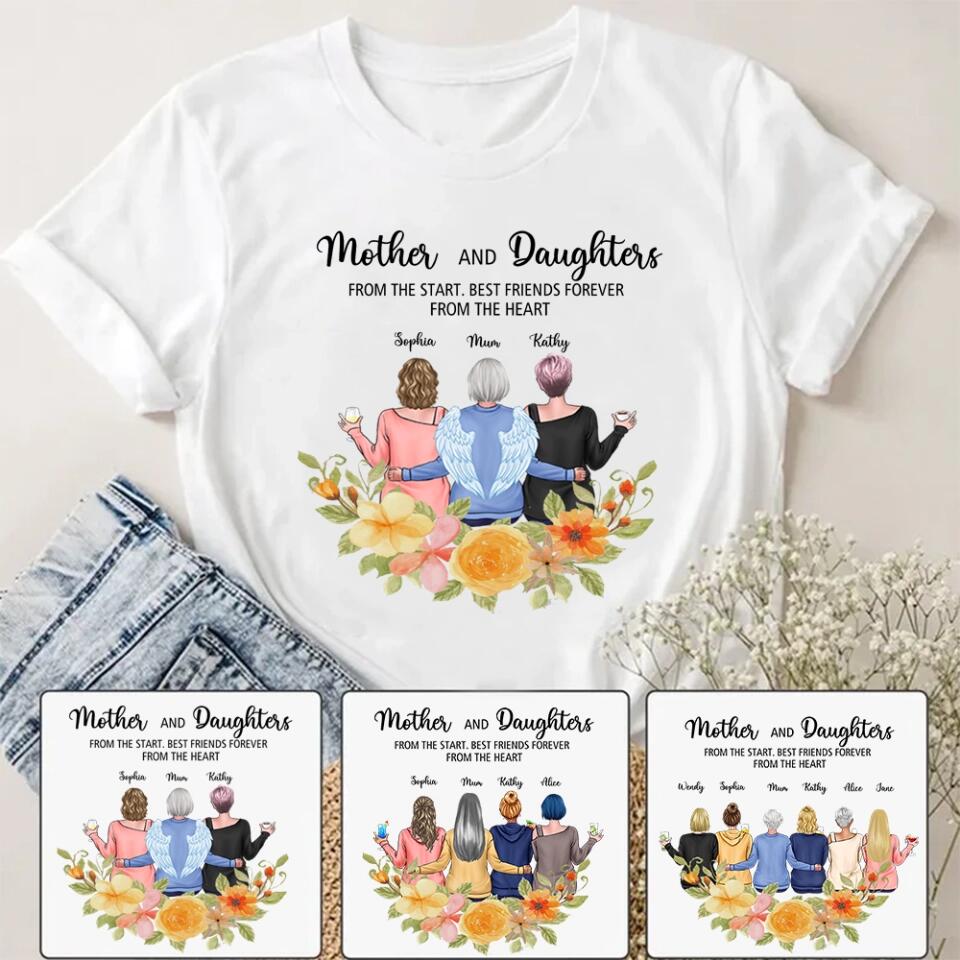 Mother & Daughters - Personalized T-Shirt, Hoodie - Best Gift for Mom