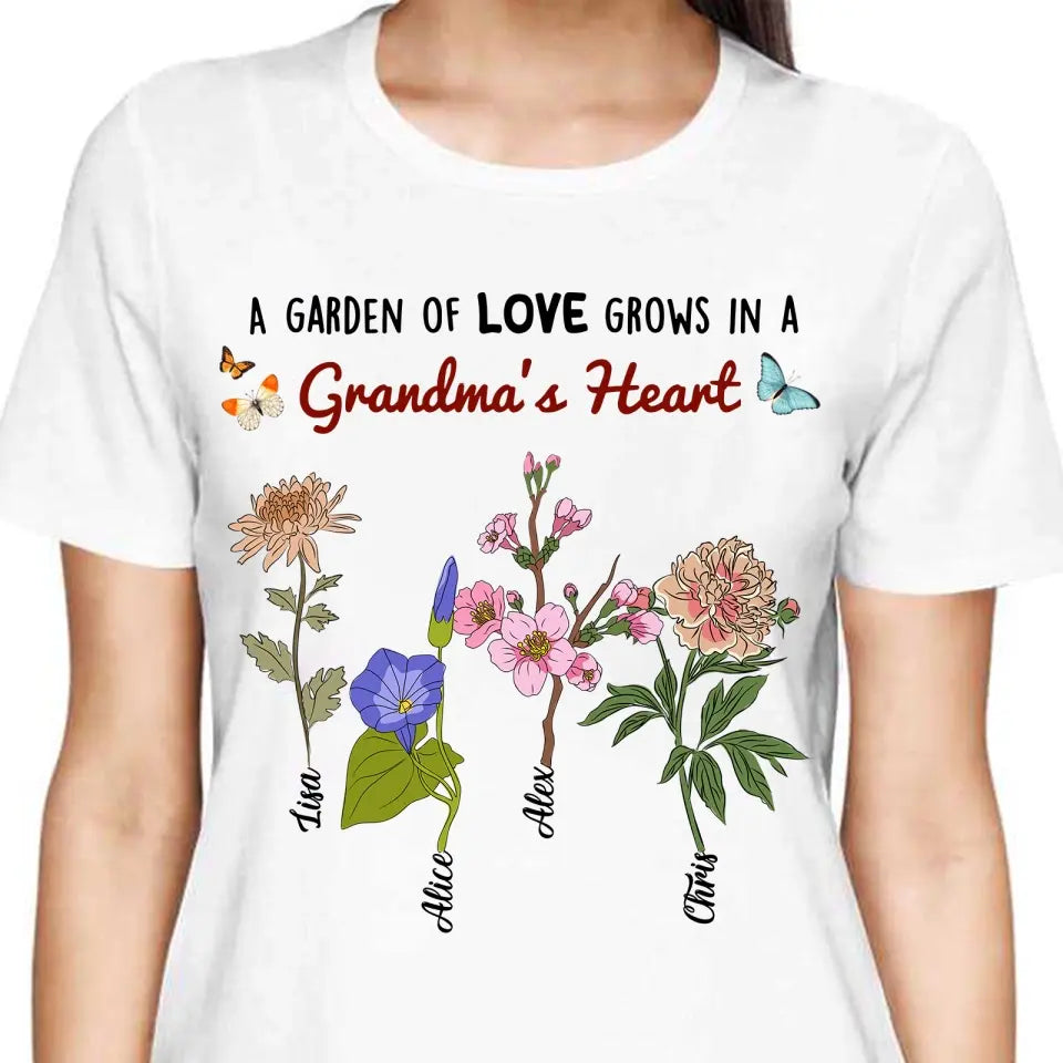 Garden Of Love - Personalized Shirt - Loving, Birthday Gift For Grandma, Grandmother