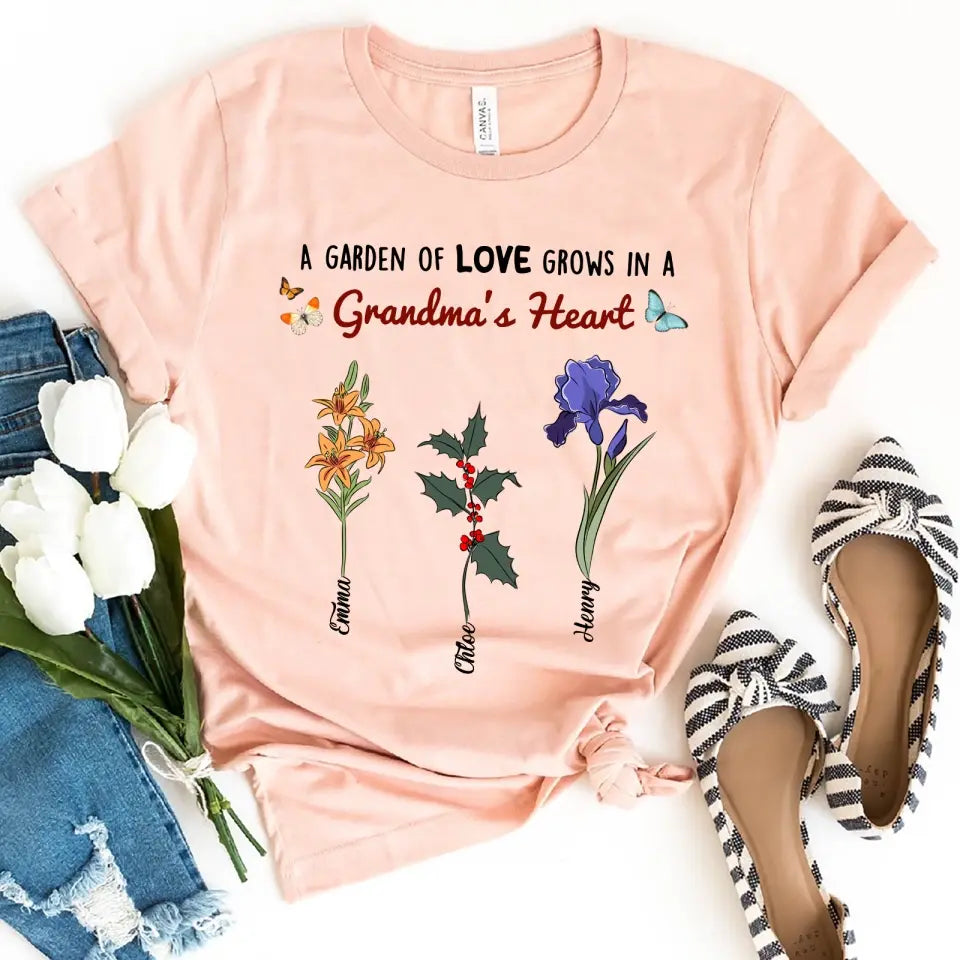 Garden Of Love - Personalized Shirt - Loving, Birthday Gift For Grandma, Grandmother