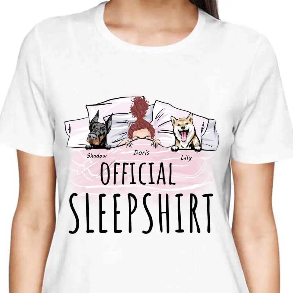 Official Sleepshirt - Personalized Dog Shirt - Gifts For Dog Mom, Dog Lovers