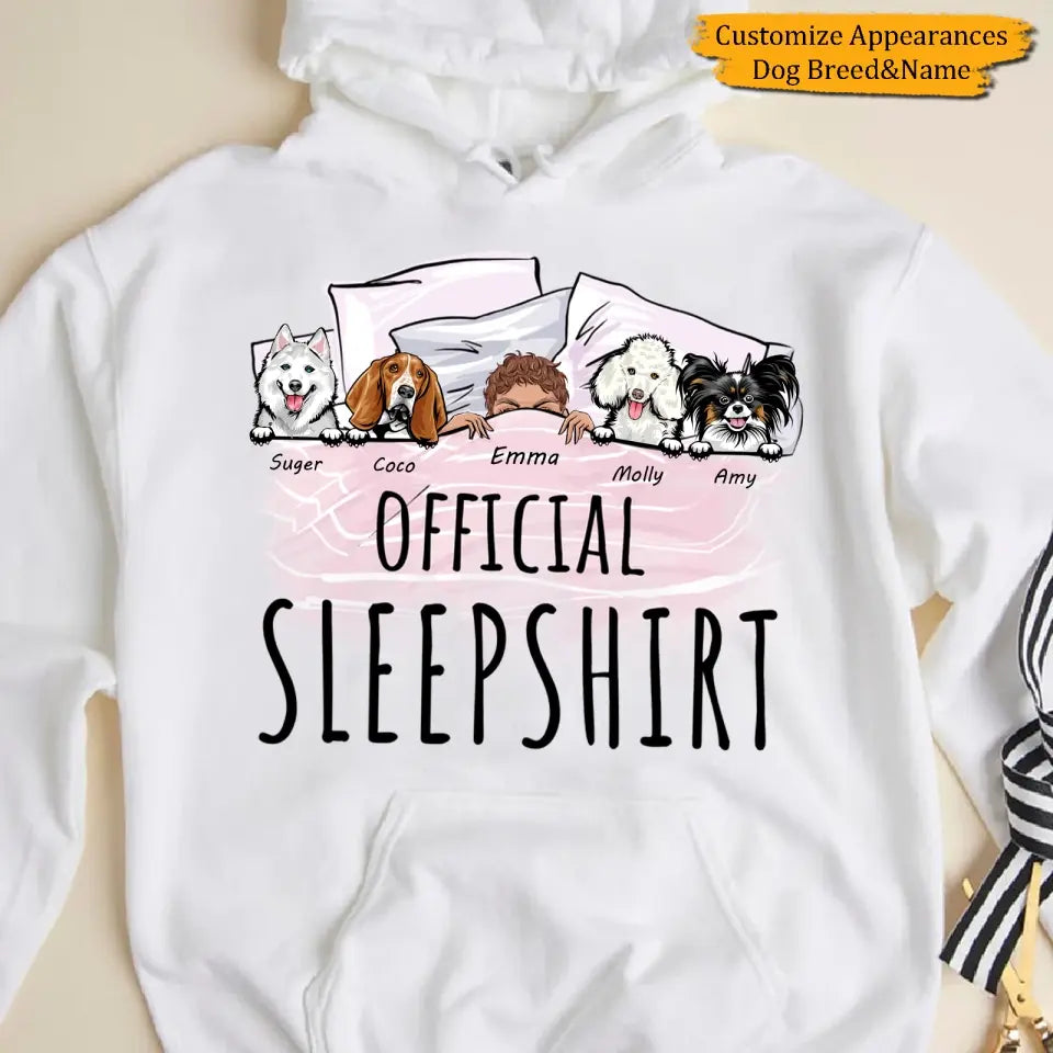 Official Sleepshirt - Personalized Dog Shirt - Gifts For Dog Mom, Dog Lovers