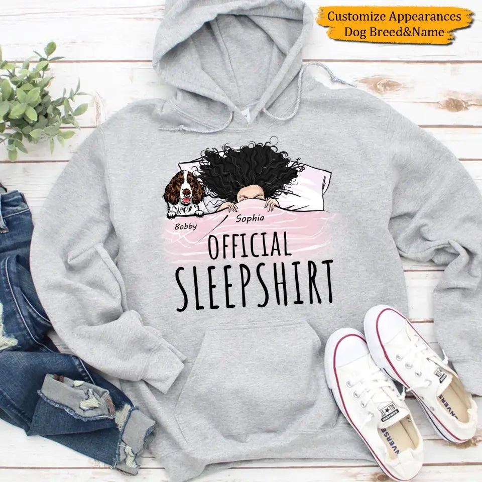 Official Sleepshirt - Personalized Dog Shirt - Gifts For Dog Mom, Dog Lovers