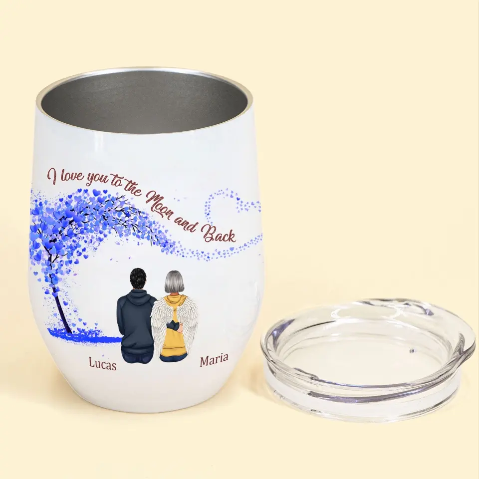 Mother and Children Forever Linked Together - Daughter&Son - Personalized Wine Tumbler,Gift For Mom