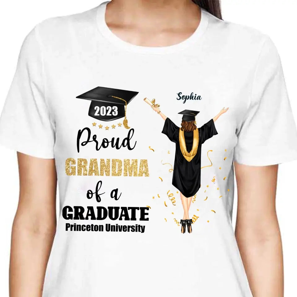 Proud Family Of A Graduate - Personalized Graduate T-Shirt Hoodie - Graduation Gift