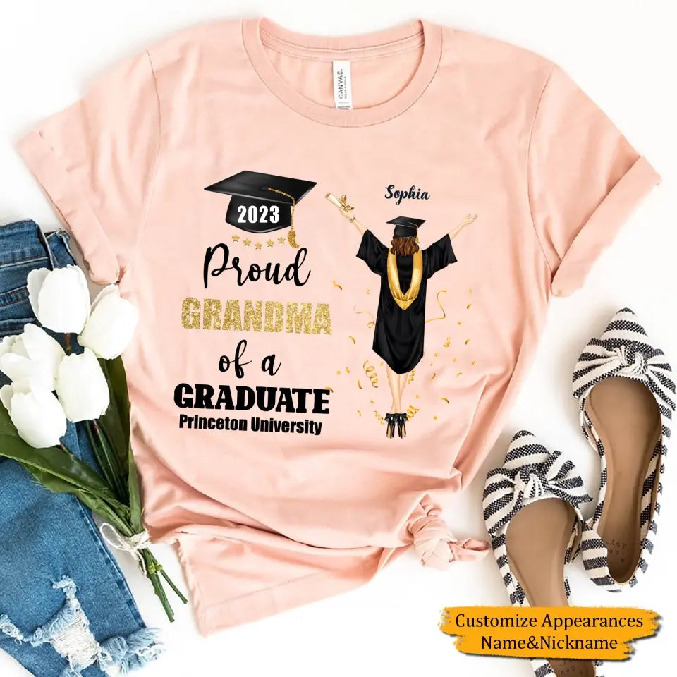 Proud Family Of A Graduate - Personalized Graduate T-Shirt Hoodie - Graduation Gift