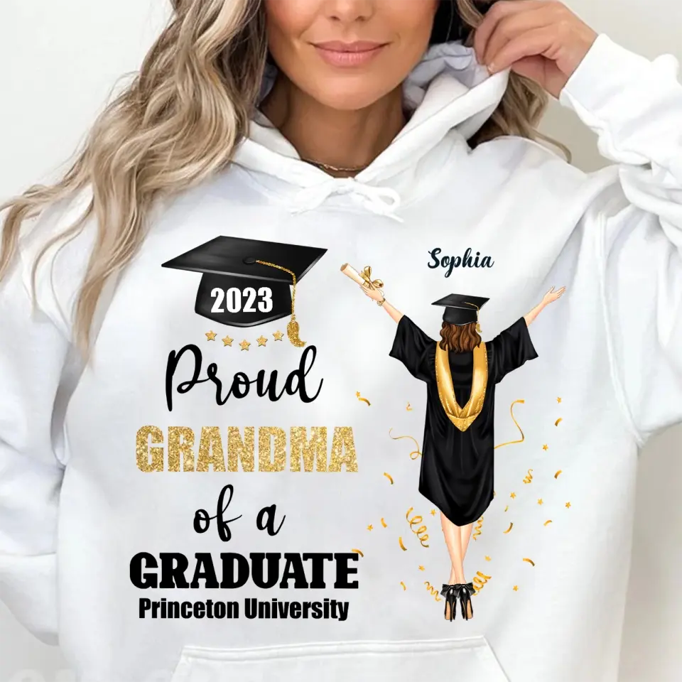 Proud Family Of A Graduate - Personalized Graduate T-Shirt Hoodie - Graduation Gift