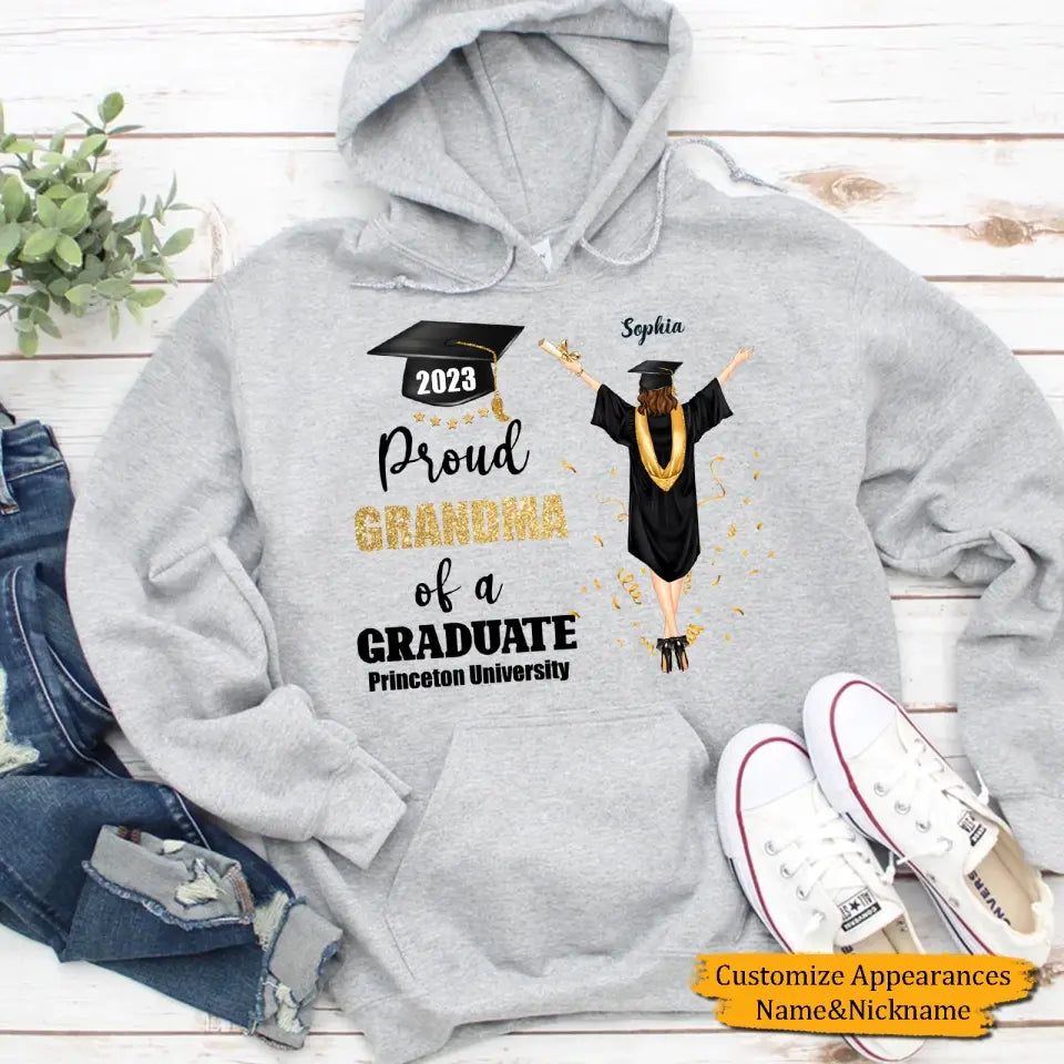 Proud Family Of A Graduate - Personalized Graduate T-Shirt Hoodie - Graduation Gift