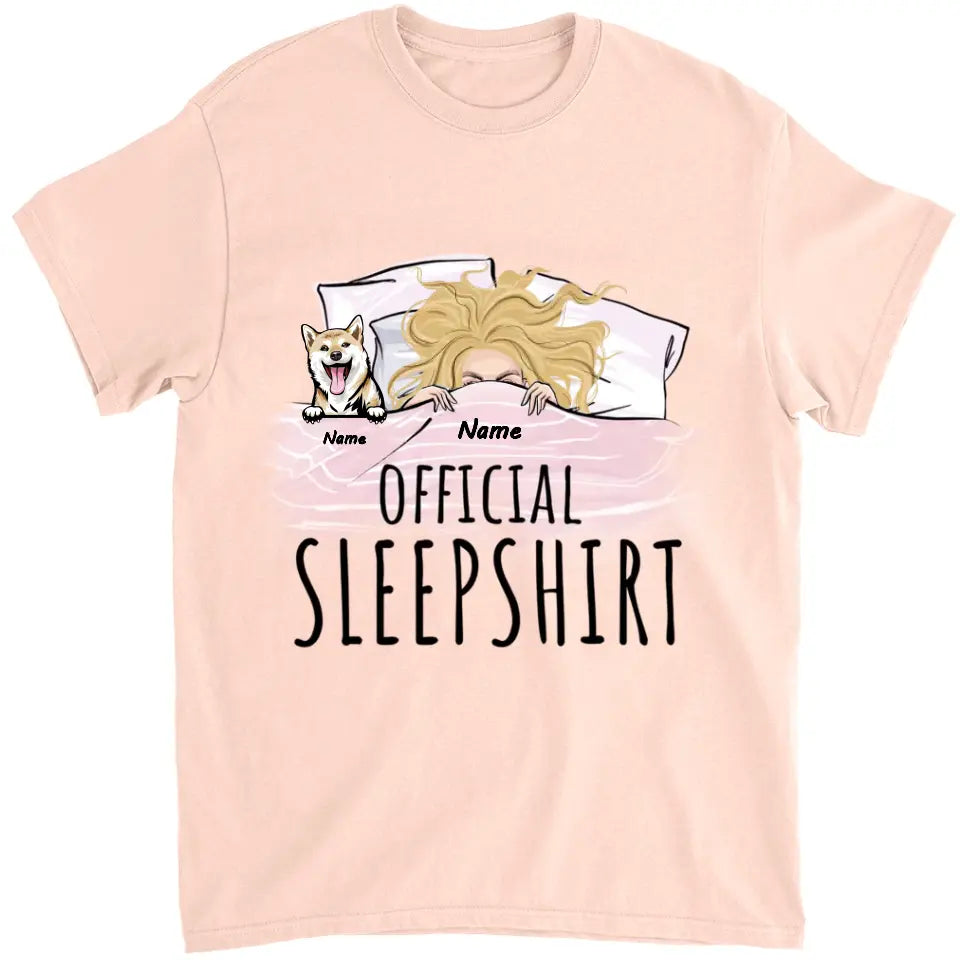 Official Sleepshirt - Personalized Dog Shirt - Gifts For Dog Mom, Dog Lovers