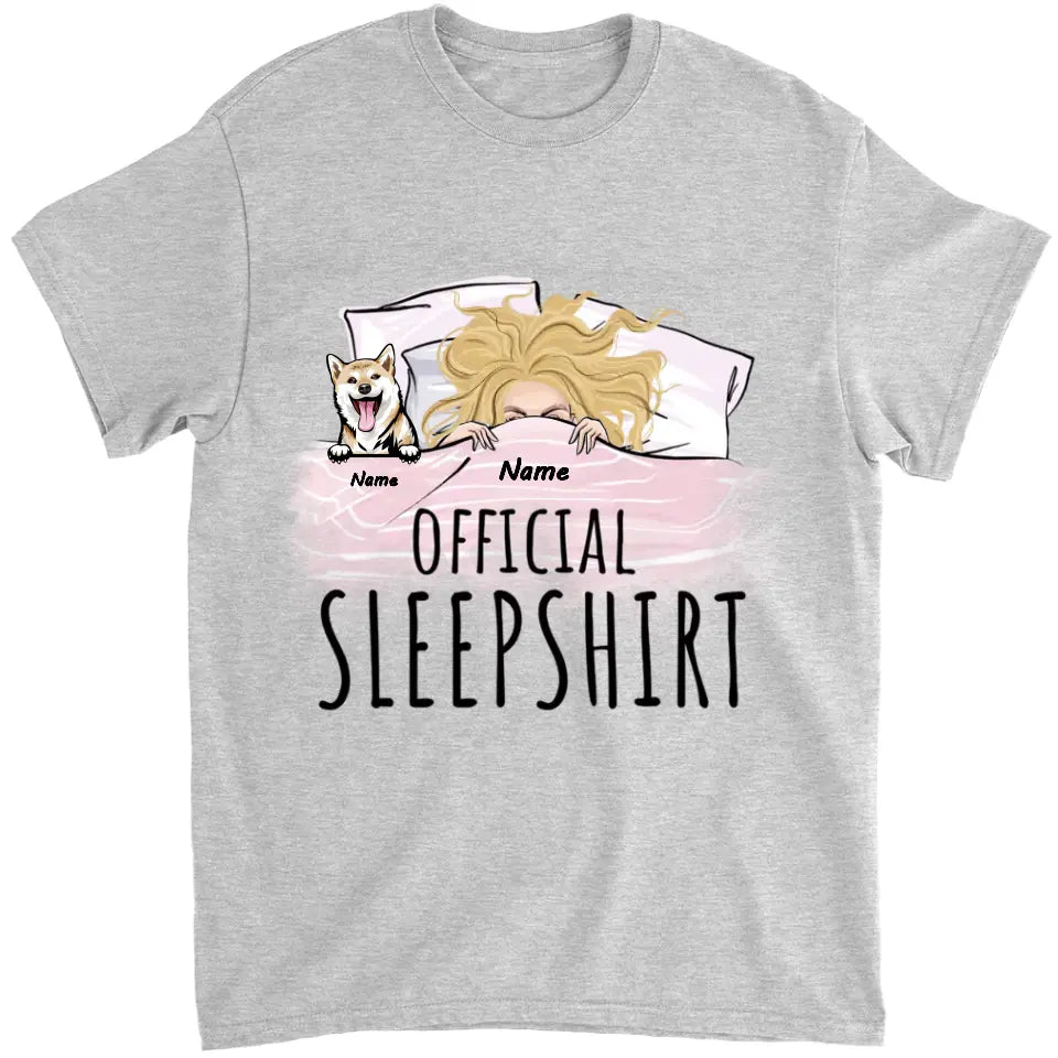 Official Sleepshirt - Personalized Dog Shirt - Gifts For Dog Mom, Dog Lovers