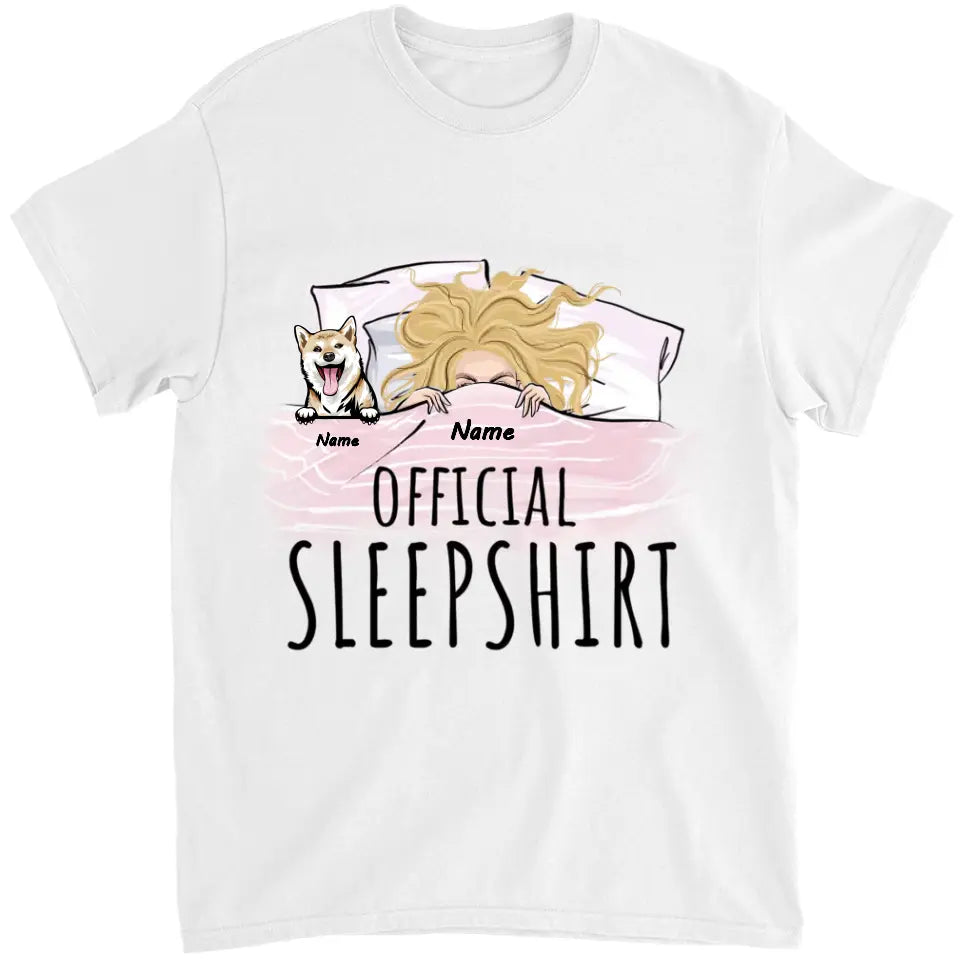 Official Sleepshirt - Personalized Dog Shirt - Gifts For Dog Mom, Dog Lovers