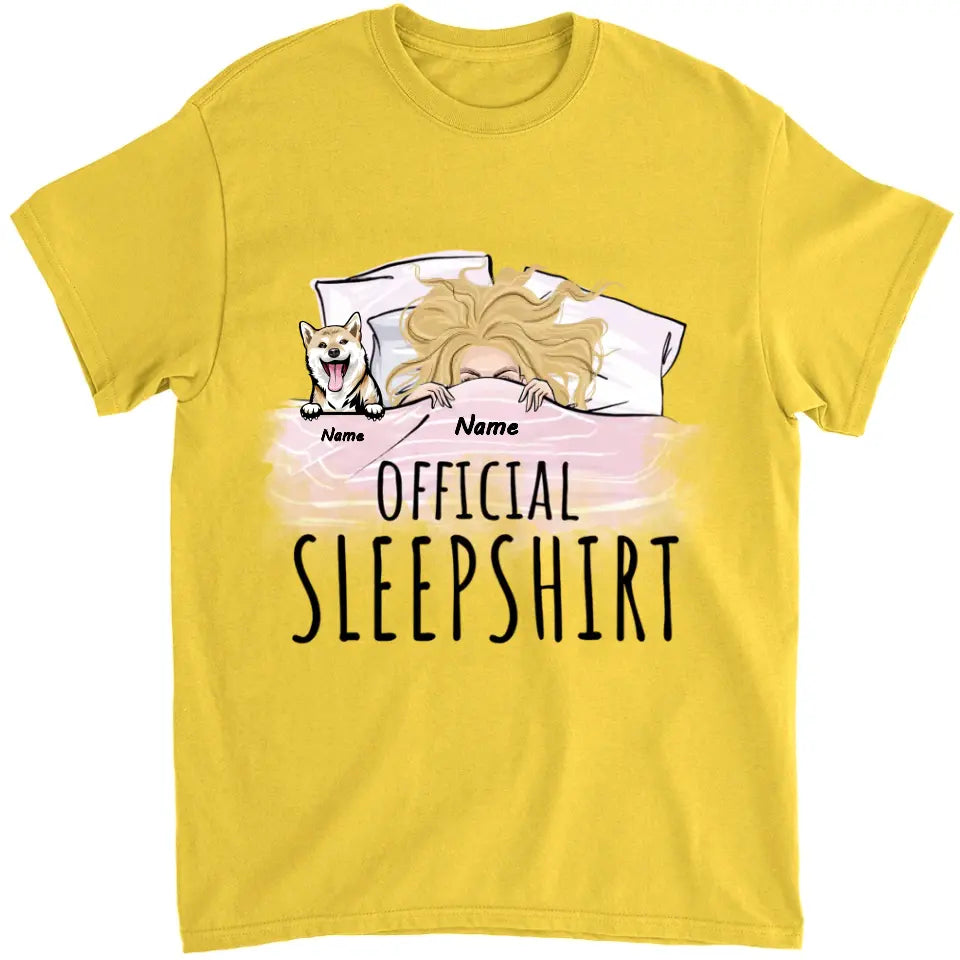 Official Sleepshirt - Personalized Dog Shirt - Gifts For Dog Mom, Dog Lovers