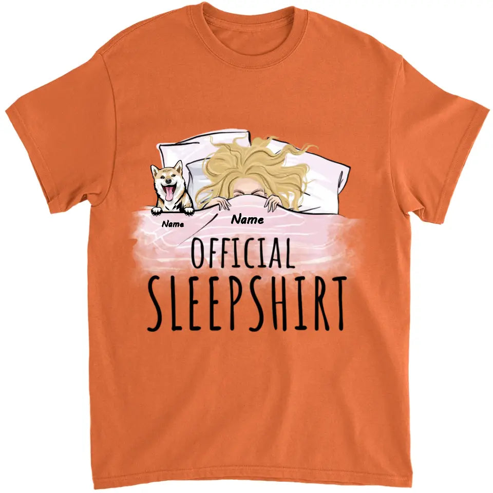 Official Sleepshirt - Personalized Dog Shirt - Gifts For Dog Mom, Dog Lovers