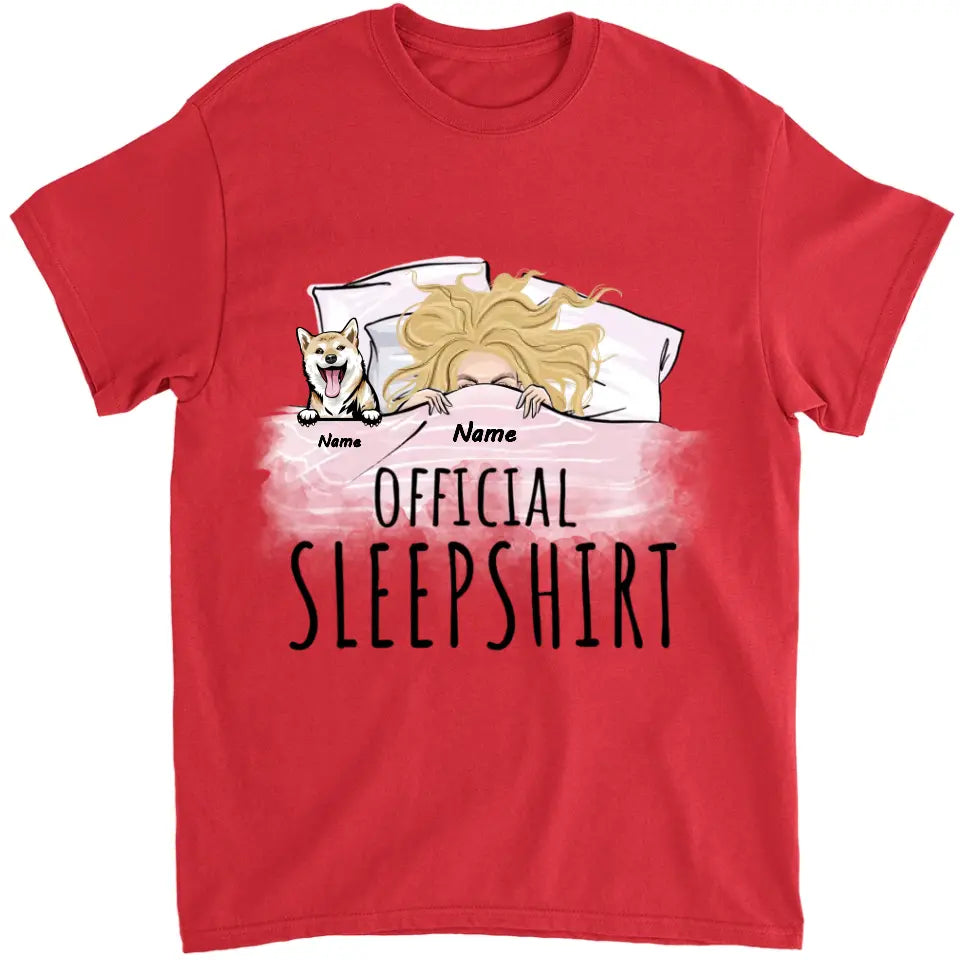 Official Sleepshirt - Personalized Dog Shirt - Gifts For Dog Mom, Dog Lovers