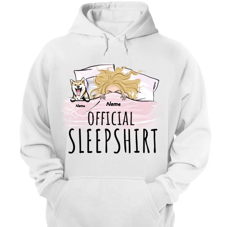 Official Sleepshirt - Personalized Dog Shirt - Gifts For Dog Mom, Dog Lovers