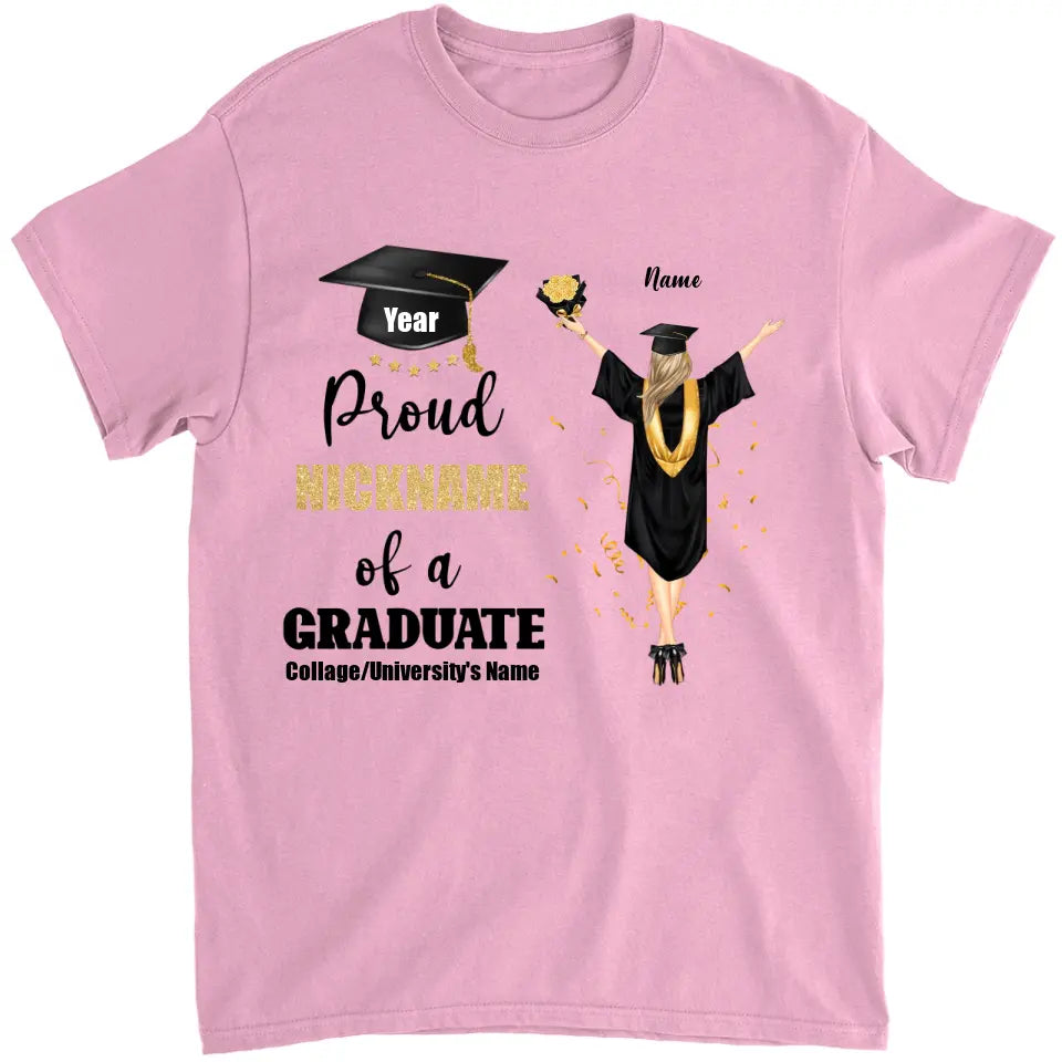 Proud Family Of A Graduate - Personalized Graduate T-Shirt Hoodie - Graduation Gift