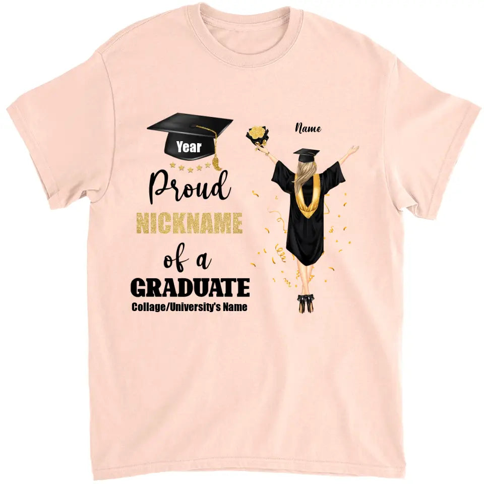 Proud Family Of A Graduate - Personalized Graduate T-Shirt Hoodie - Graduation Gift