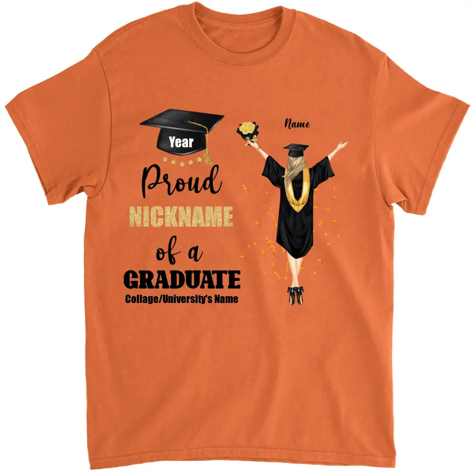 Proud Family Of A Graduate - Personalized Graduate T-Shirt Hoodie - Graduation Gift