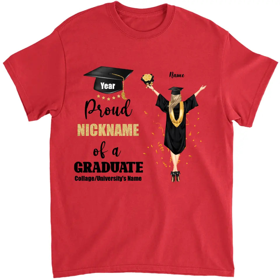 Proud Family Of A Graduate - Personalized Graduate T-Shirt Hoodie - Graduation Gift