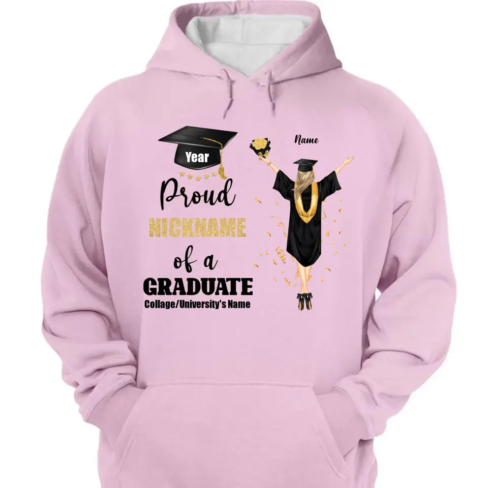 Proud Family Of A Graduate - Personalized Graduate T-Shirt Hoodie - Graduation Gift