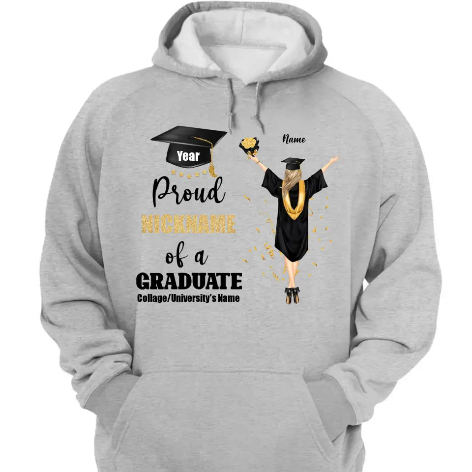 Proud Family Of A Graduate - Personalized Graduate T-Shirt Hoodie - Graduation Gift