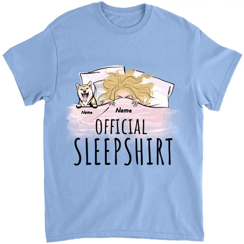 Official Sleepshirt - Personalized Dog Shirt - Gifts For Dog Mom, Dog Lovers