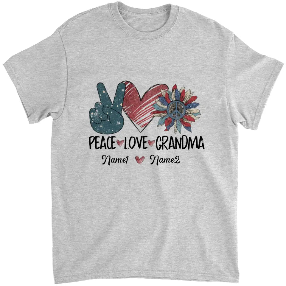 Peace Love Grandma - Personalized Truckloads of Love Art T-Shirt, Hoodie - Best Gift for Mother's Day