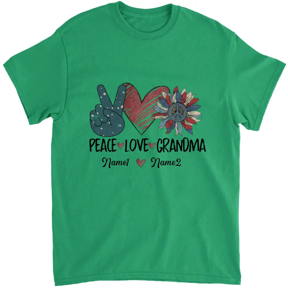 Peace Love Grandma - Personalized Truckloads of Love Art T-Shirt, Hoodie - Best Gift for Mother's Day