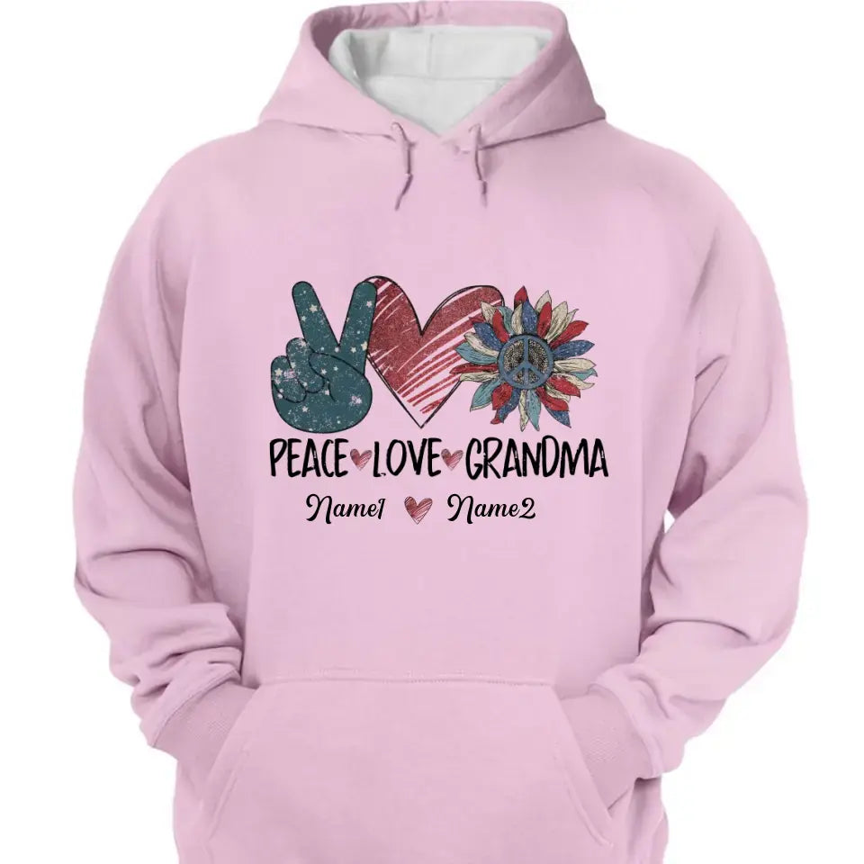 Peace Love Grandma - Personalized Truckloads of Love Art T-Shirt, Hoodie - Best Gift for Mother's Day