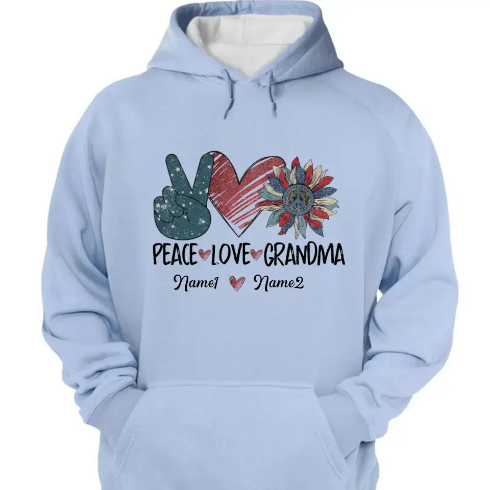 Peace Love Grandma - Personalized Truckloads of Love Art T-Shirt, Hoodie - Best Gift for Mother's Day