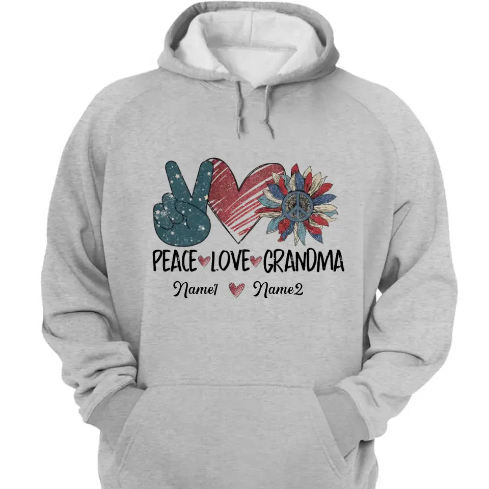 Peace Love Grandma - Personalized Truckloads of Love Art T-Shirt, Hoodie - Best Gift for Mother's Day